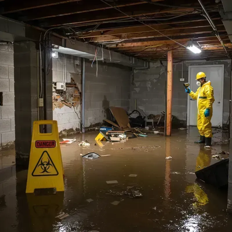 Flooded Basement Electrical Hazard in Clay County, KY Property