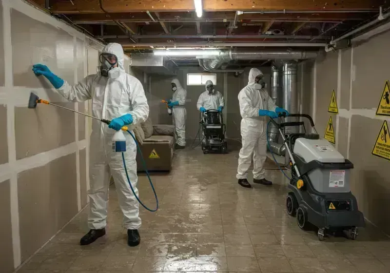 Basement Moisture Removal and Structural Drying process in Clay County, KY